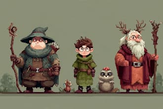 create pixel art characters