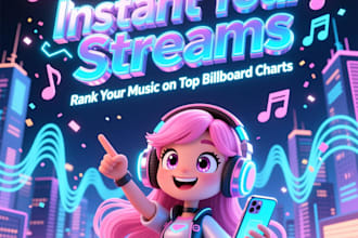 instant your streams and rank your music on top billboard charts