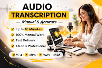 manually trascribe up to ten minutes of clear audio
