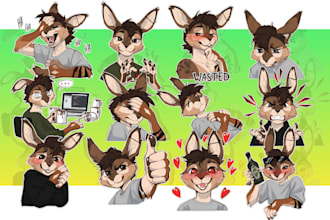 draw furry telegram stickers, nsfw furry stickers, animated discord stickers GIF