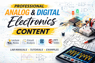 create professional analog and digital electronics content