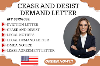 write pro se legal demand or cease and desist letters