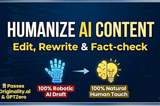 humanize, edit, and rewrite your ai chatgpt content for SEO