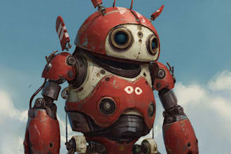 draw robot characters for you