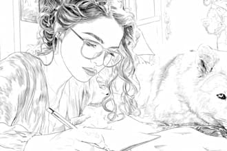 create custom line art illustrations from your ideas