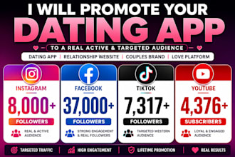 promote your dating app to real facebook instagram audience