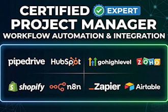 setup hubspot, pipedrive, zoho, and airtable with zapier automation