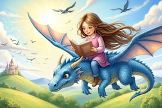 hand drawn soft watercolor child comic book furry art animal picture book