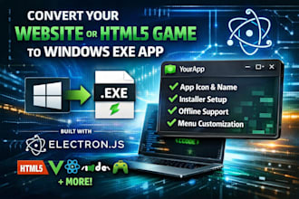 convert website into a professional desktop application exe