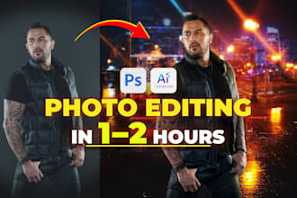 do photoshop work, ai photo editing, face swap, remove object in 2 hours