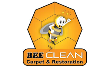 design mascot bee clean carpet restoration logo