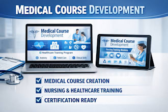 create medical training course, PPT slides, workbook and certification materials