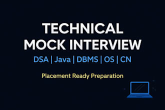 conduct complete dsa and core cs mock interviews