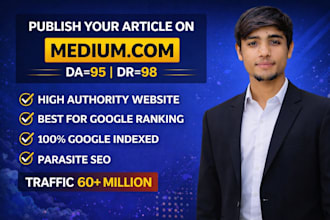 write and publish article on linkedin,com and medium,com seo premium guest post
