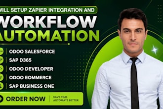 setup zapier integration and workflow automation for odoo salesforce sap d365