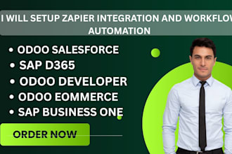 setup zapier integration and workflow automation for odoo salesforce sap d365