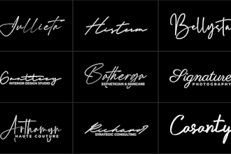 design handwritten signature logo
