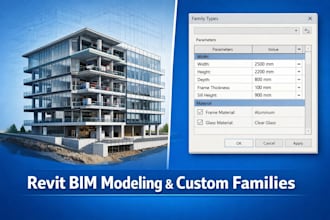 create revit modeling and custom parametric families for bim projects