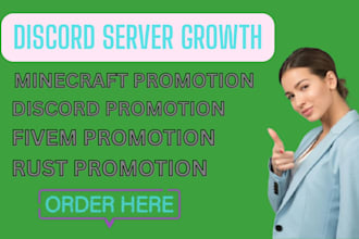 promote minecraft server promotion dayz, rust, fivem, gaming server, discord ad
