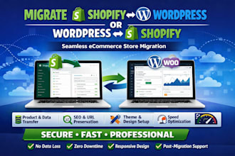 convert or migrate shopify to wordpress and wordpress to shopify professionally