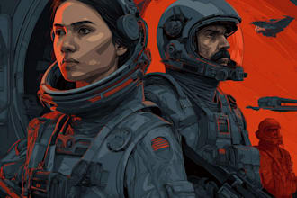 draw sci fi illustration and sci fi sci fi illustration