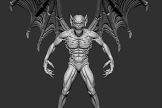 digital sculptor,dnd stl3d,vampire monster,zbrush creature sculpture,resin print
