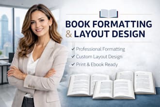 do professional book formatting and interior layout design