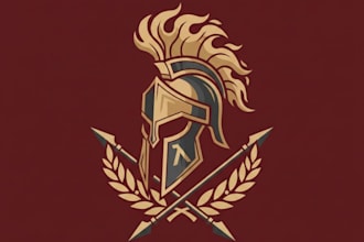 design a strong and unique spartan logo for your brand