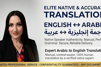 manually translate english to arabic with perfect grammar