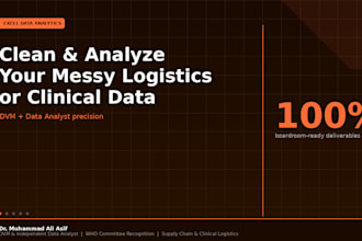clean and analyze your messy logistics or clinical excel data