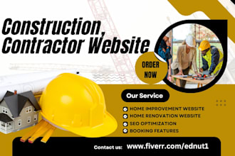 design construction website roofing, plumbing, hvac, contractor website
