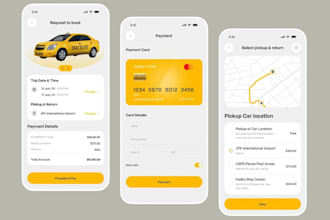 develop a taxi booking app, uber clone, car rental, rideshare functional app