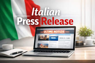 italian press release writing, translation and media publishing