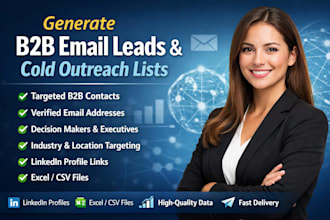generate b2b email leads cold outreach email list