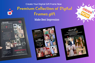 design personalized digital frame gift for anniversary, birthday, friendship