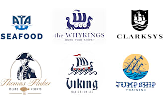 design modern boat, yacht, shipping logo for your business