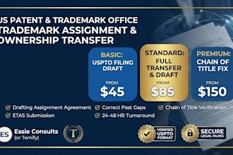 file your uspto trademark assignment ownership transfer and legal recordal