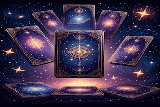 draw custom tarot card, playing card, card game, oracle or zodiac in any style