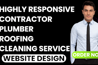 design hvac website plumbing, roofing and contractor wordpress website