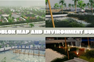 build a custom roblox map, lobby, models, or roblox environment in roblox studio