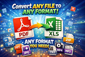 convert PDF to excel, word, jpg, PPT or any format