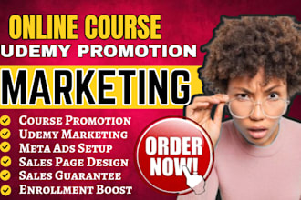 promote online course, udemy video course advertisement, setup skool community