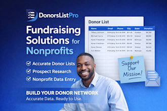 build targeted donor list for nonprofits and fundraising campaigns