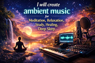 compose ambient music for meditation, relaxation, study, healing, deep sleep