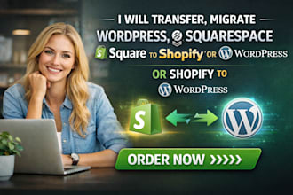 transfer migrate wordpress squarespace square to shopify or shopify to wordpress