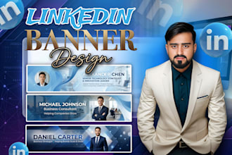 design a professional linkedin banner for personal branding