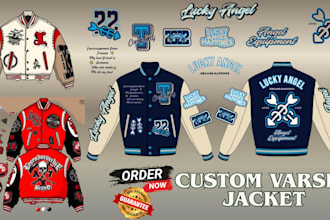 design custom varsity jacket, streetwear, and bomber jacket design