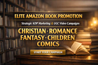do amazon KDP book promotion, ebook marketing,christian,ugc videos