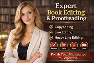 provide substantive developmental or line editing, book editing and proofreading