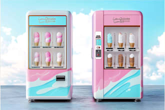 design premium ice cream vending machine